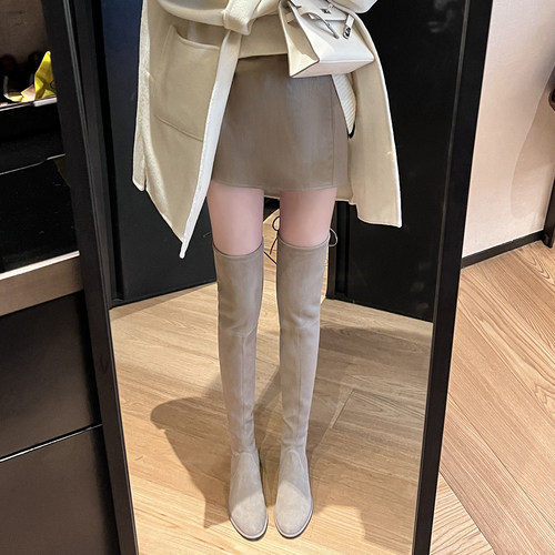 过膝靴欧美瘦瘦靴粗跟不掉筒