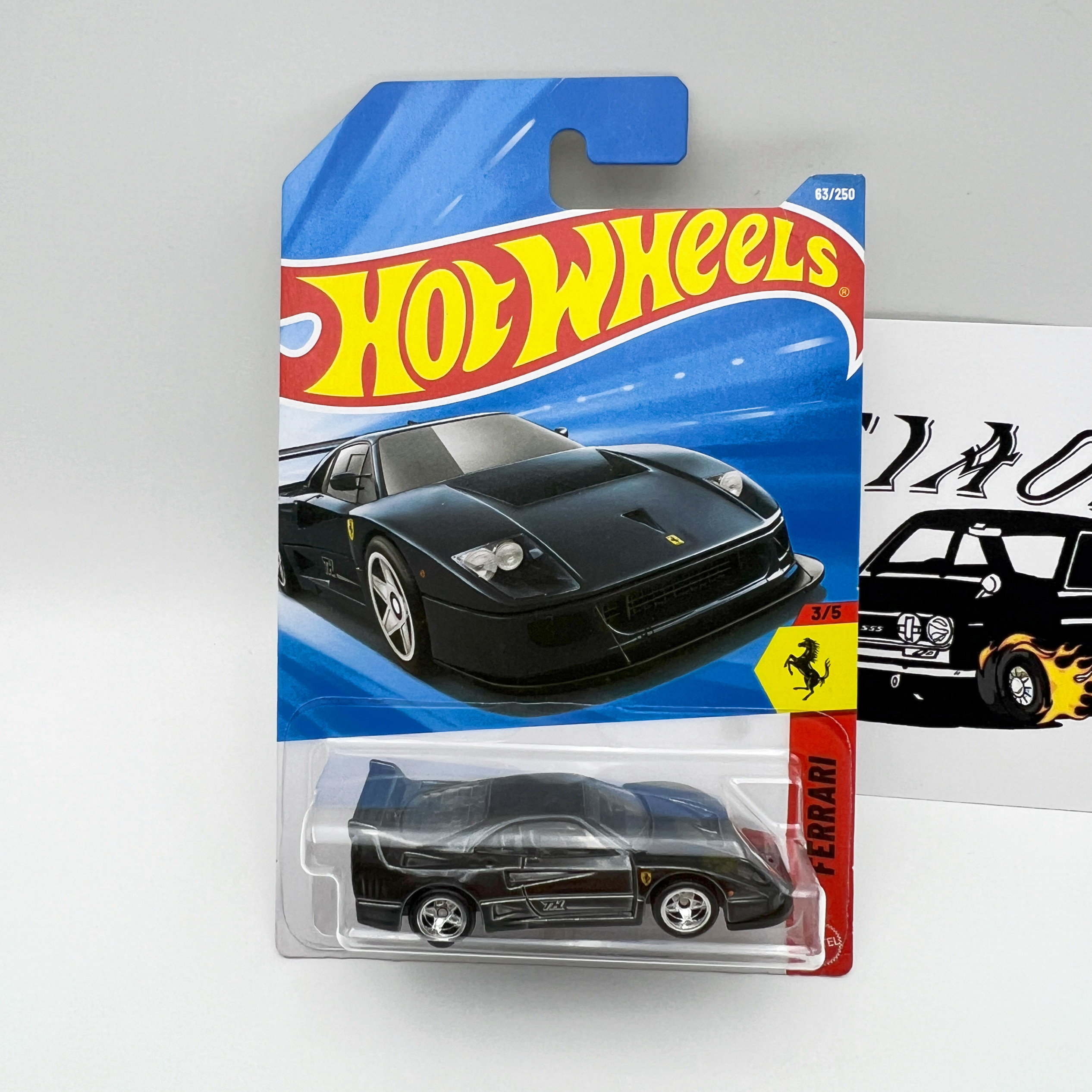 thumbnail for Striped Car Model Hot Wheels Super Treasure Ferrari F40 Super Treasure Ferrari Car Model