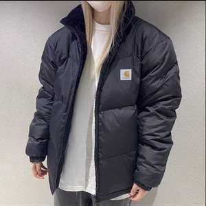 秋冬新款正品Carhartt卡哈特经典LOGO标签双面穿外套男女款羽绒服