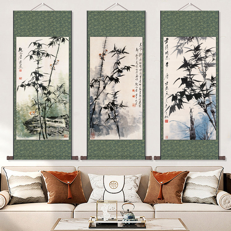丽江南朱雀图花鸟画竹报平安