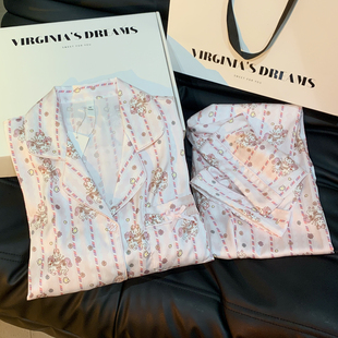 Kitty猫睡衣女春秋季冰丝长袖高级感可爱2026年新款KT家居服套装