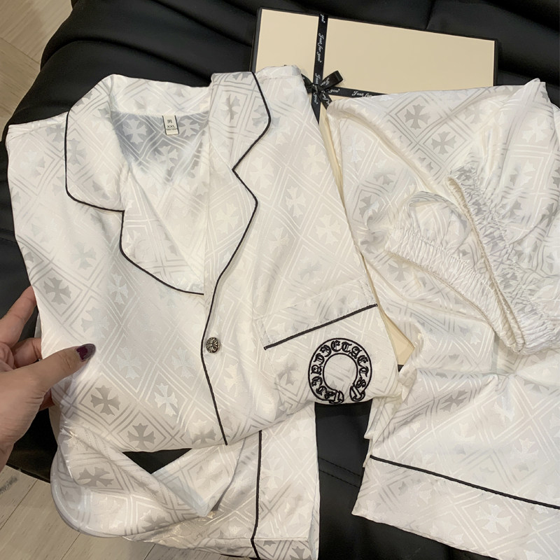 thumbnail for Couple's Pajamas, Summer Ice Silk, High-End Feel, Suitable for All Seasons, 2025 New Model, Men's and Women's Silk Loungewear Set