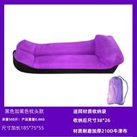 Сиреневая черная подушка