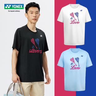 YONEX尤尼克斯2025新款羽毛球服男女情侣文化衫短袖速干T恤115935