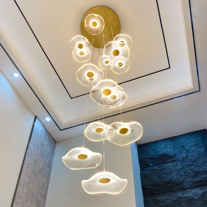 复式楼小loft公寓客厅灯旋转楼梯间挑空长吊灯现代简约新中式别墅,家装灯饰光源,LOFT/复式住宅/楼梯吊灯,淘宝优惠券,粉丝福利购,淘宝优惠卷