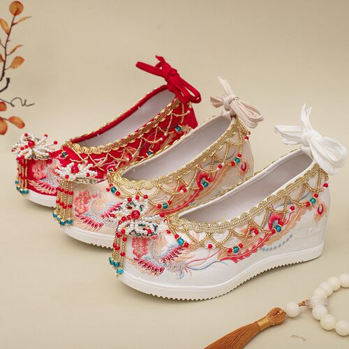 蝴蝶至尊【凤凰】婚鞋 秀禾婚鞋搭配汉服搭配马面裙搭配秀禾服