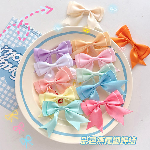 ins双层燕尾丝带蝴蝶结6*7cm手工diy出卡材料装饰礼盒配件辅料