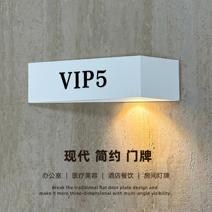 房地产物业VIP咨询室发光门牌售楼部销售中心房号牌工作室职位牌