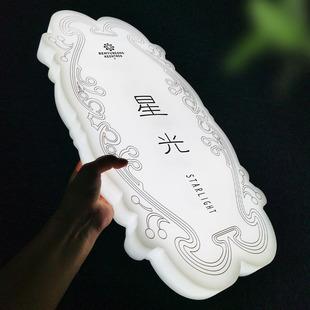 欧式发光门牌酒店法式西餐厅包厢挂牌门牌号灯定制高端灯牌室挂牌