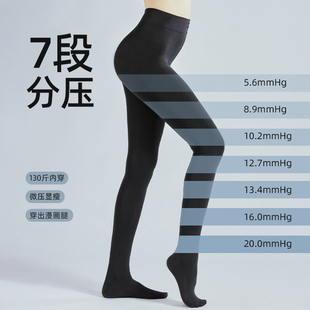 FallenAngels/凡洛纪 新款压力显瘦连裤袜女高腰黑色打底裤袜