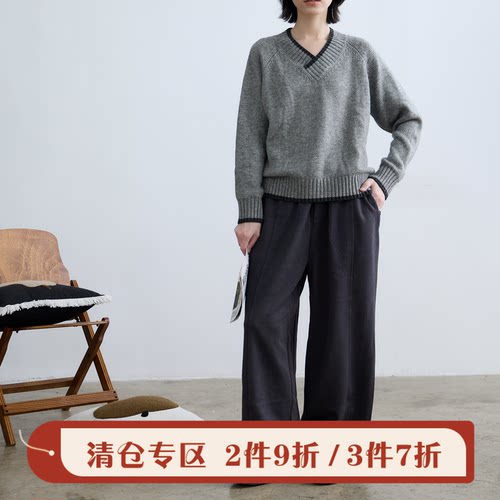 拙外【行冬】冬季裤子宽松bf慵懒风2026新款时尚休闲裤垂感直筒裤