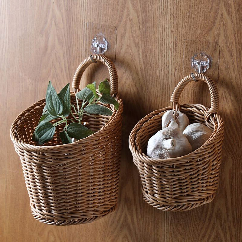 门背收纳挂篮小号手工编织斜口挂筐厨房宿舍墙壁上装小零碎置物篮,收纳整理,其他收纳篮,淘宝优惠券,粉丝福利购,淘宝优惠卷