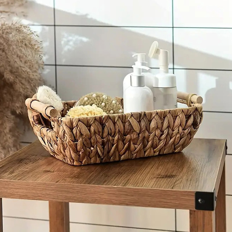 大自然馈赠好材质卫生间收纳筐子