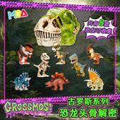 MGA古罗斯系列Gross Mos超巨大恐龙头骨解密盲盒恐龙骨架儿童玩具