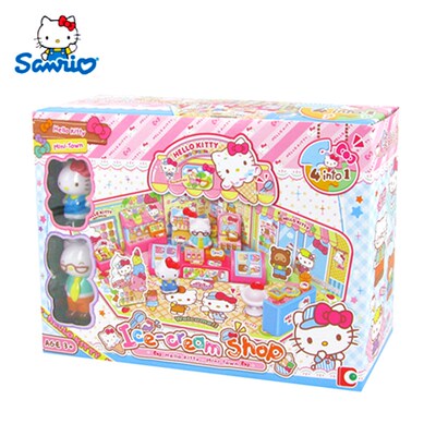 Hello Kitty凯蒂猫正版街角物语冰淇淋店套装KT50094女孩玩具