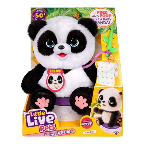 LittleLivePets我的熊猫宝宝声效互动仿真熊猫毛绒动物过家家玩具