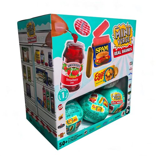 Miniverse迷你超市玩具盲球品牌食品零食球DIY超市摆件real brand