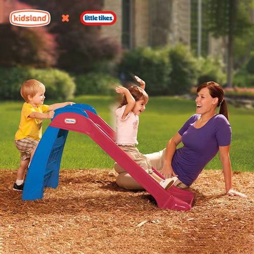 little tikes小泰克红蓝儿童滑滑梯家用室内游乐家庭宝宝大型玩具