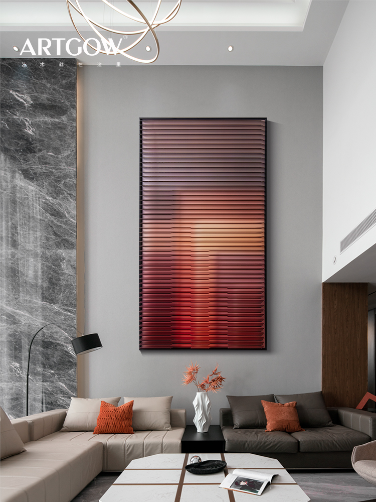 亚克力立体画客厅玄关现代装饰画轻奢沙发背景墙走廊设计师定制画图片