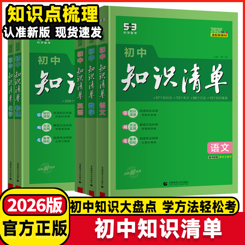 2025版初中知识清单语文数学