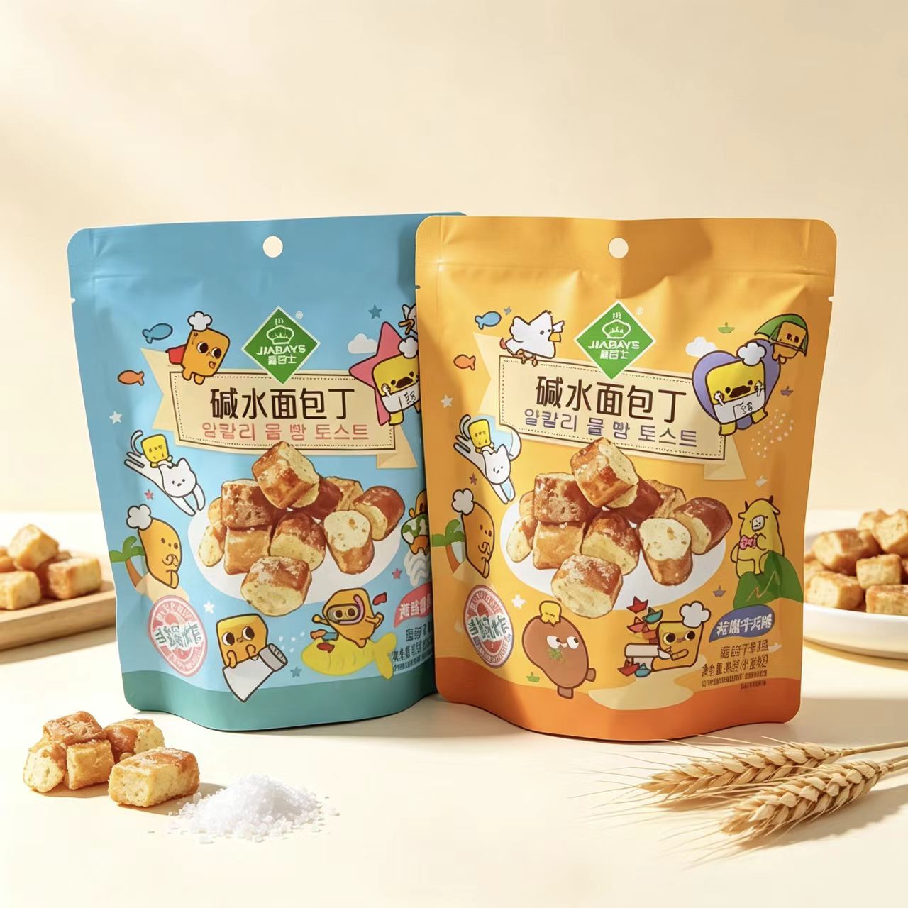 嘉百士80g多口味碱水面包丁干脆面包非油炸追剧宿舍解馋休闲零食