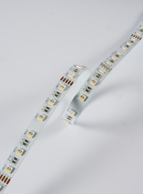 24v12mm 5050 60灯电镀板3570 铜支架 RGBW 90显 全彩群控LED灯带