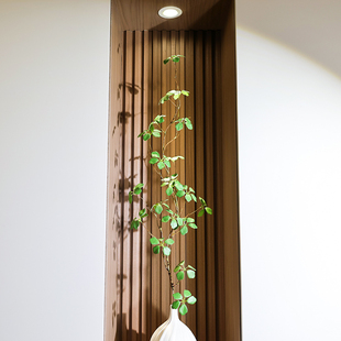 大号绿植观音莲叶落地大树枝花瓶客厅玄关柜树叶仿真花玄关柜摆件