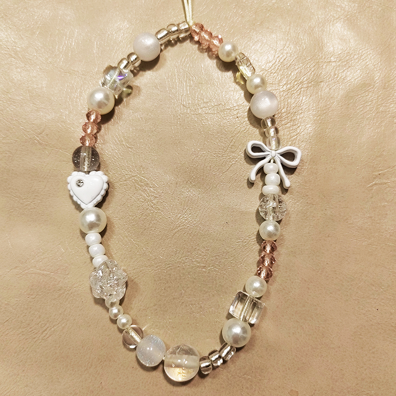 小红书同款气质爱心蝴蝶结手机链条ccd相机挂饰手机壳挂绳包包DIY