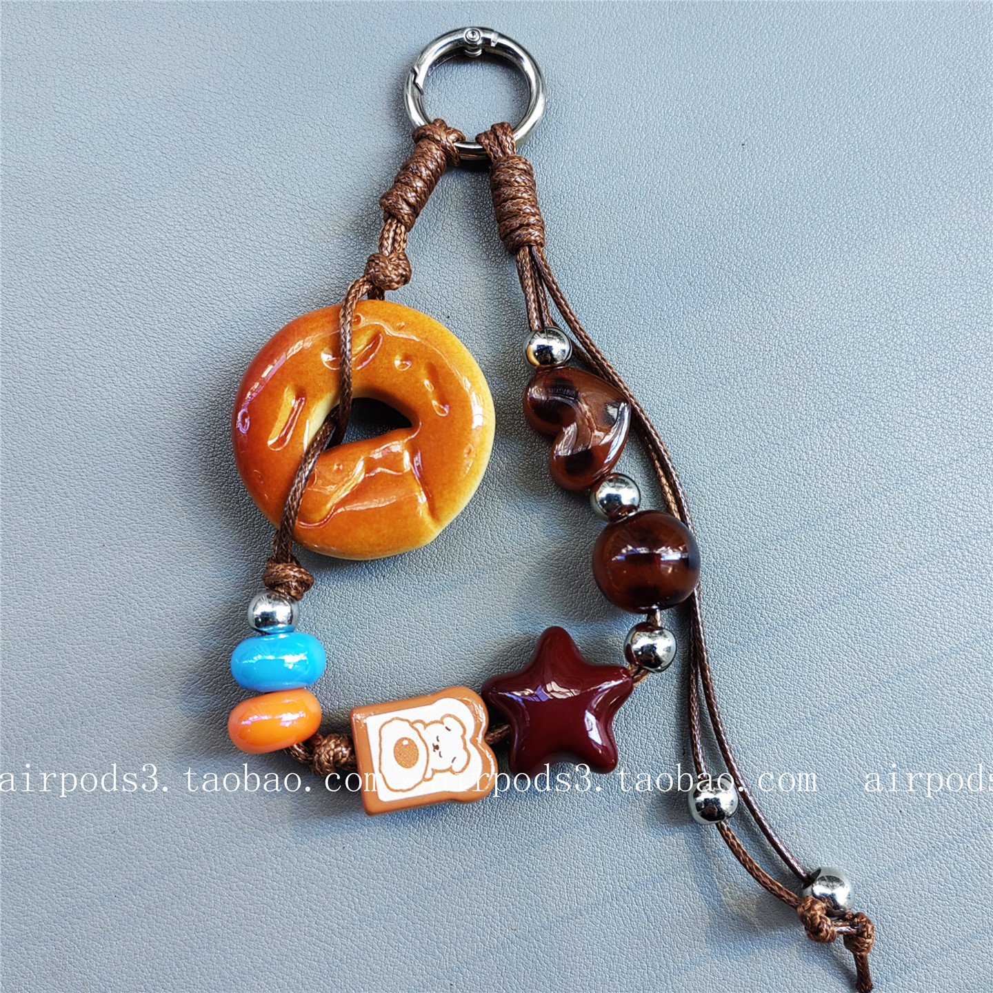 手机挂绳创意碱水面包短款挂手腕手工女士手提链手腕挂绳包包挂件,3C数码配件,手机挂件/手机链,淘宝优惠券,粉丝福利购,淘宝优惠卷