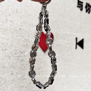 奢华高级感水晶异形珠子串珠链包包挂件挂饰品ccd相机拍立得挂链