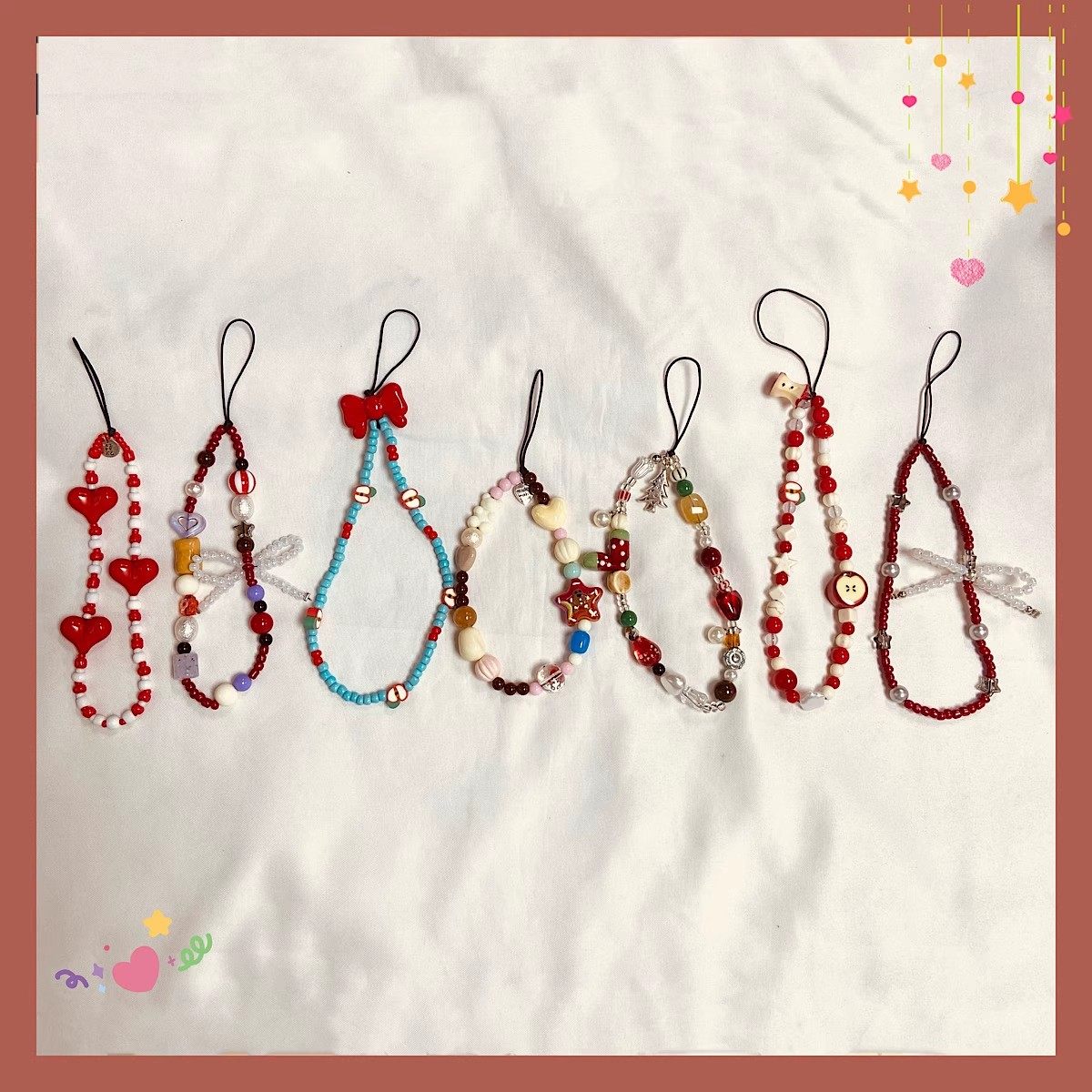 ins日韩简约苹果星星手机挂链包包车钥匙挂件airpods耳机壳挂饰品,3C数码配件,手机挂件/手机链,淘宝优惠券,粉丝福利购,淘宝优惠卷