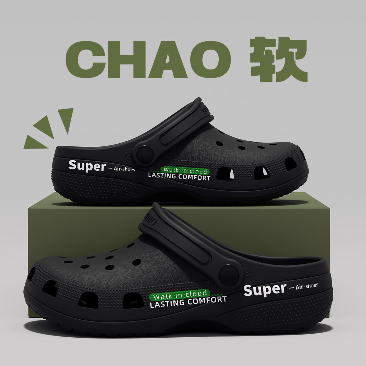 2025新款夏男士手术室洞洞鞋