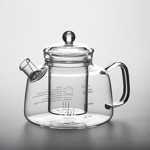 高硼硅玻璃煮茶壶 家用耐热玻璃壶 带刻度泡茶壶电陶炉烧水壶