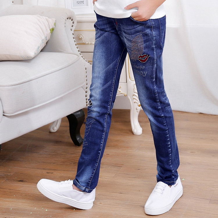 Pantalon fille en Coton denim bombe - Ref 2062235 Image 3