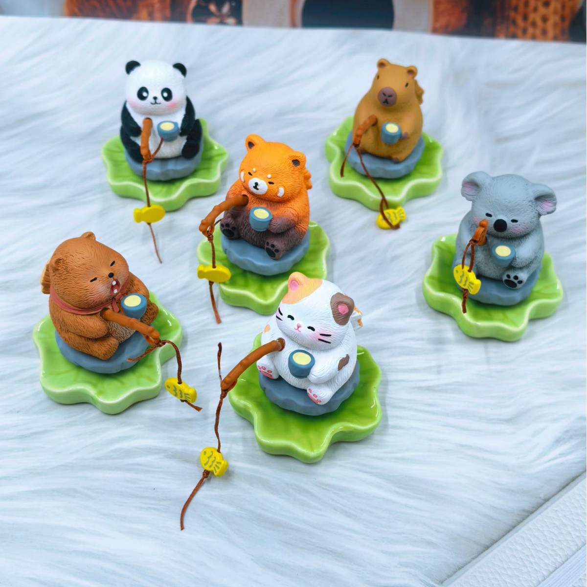 新款钓鱼猫摆烂日常盲盒手办摆件