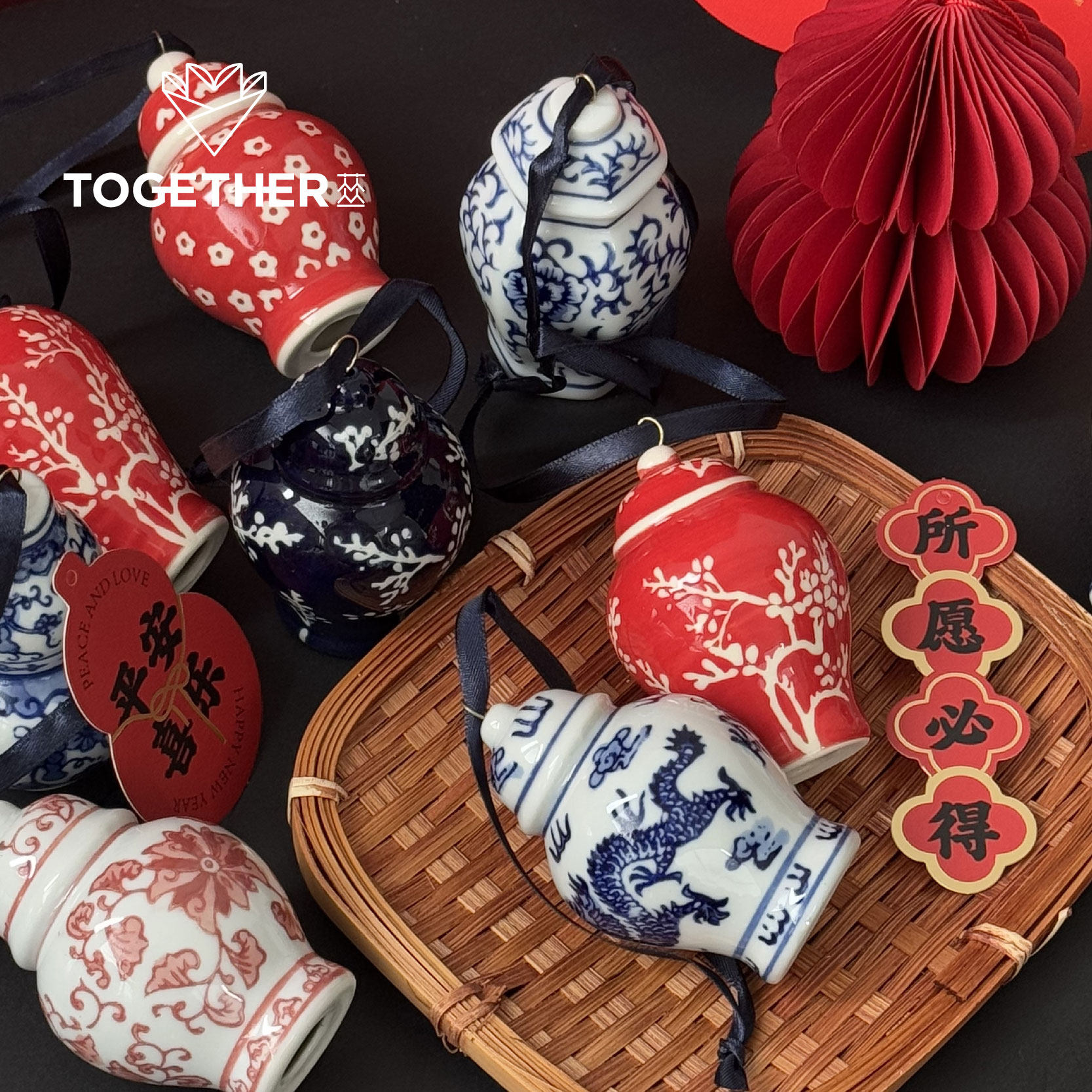 【新年】苁丛 新中式青花瓷小花瓶挂件 车挂手工装饰diy配件,家居饰品,花瓶,淘宝优惠券,粉丝福利购,淘宝优惠卷