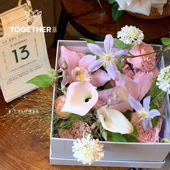 方形花盒 8折特价 苁丛 原创 纯色方盒 带盖伴手礼盒