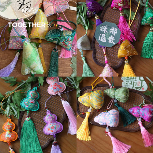 苁丛 葫芦粽子祈福香包合集 车挂门挂搭配diy挂件