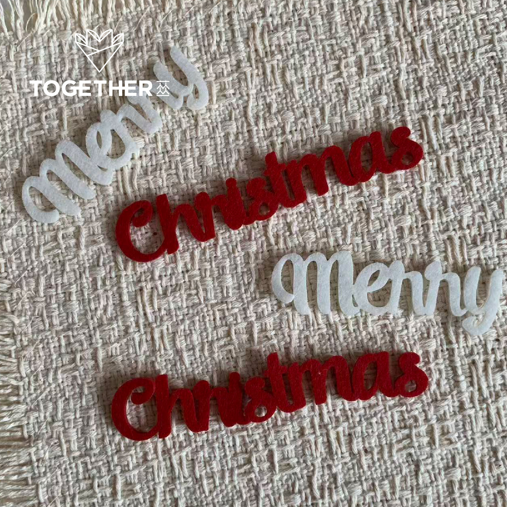 【2025圣诞】苁丛 原创 圣诞节毛毡卡片 车挂圣诞diy装饰字母挂牌