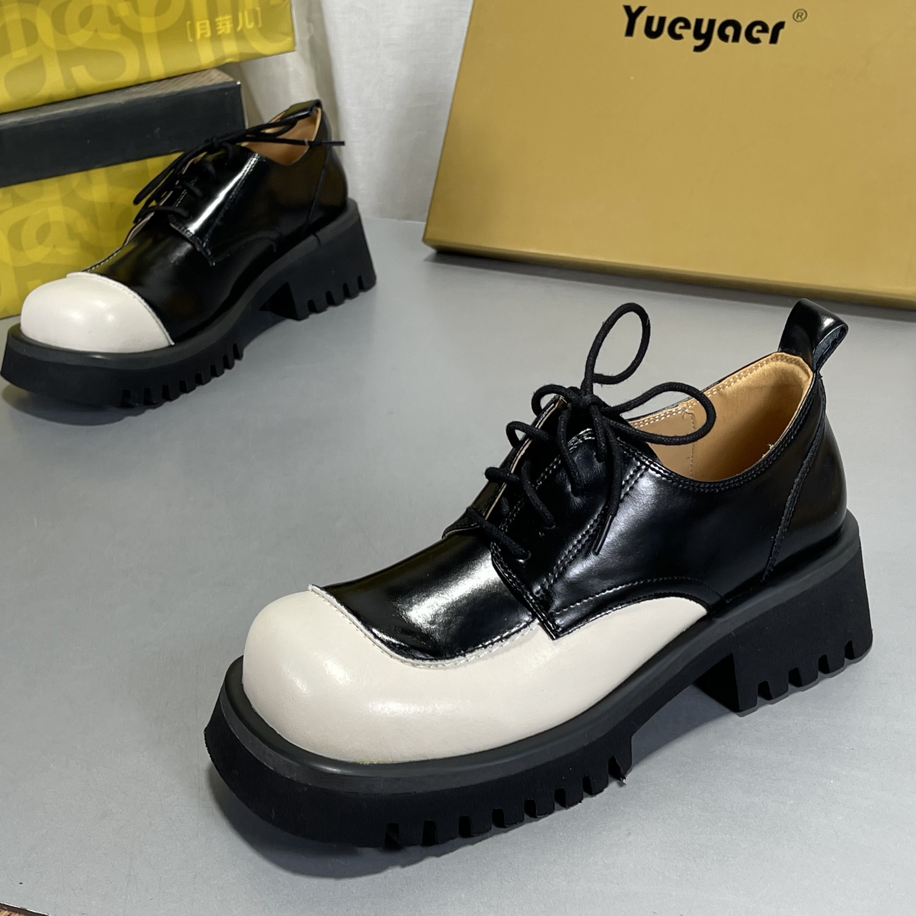 月芽儿专柜正品真皮牛皮复古玛丽珍鞋女2026新款真皮方头乐福鞋子,女鞋,玛丽珍鞋,淘宝优惠券,粉丝福利购,淘宝优惠卷