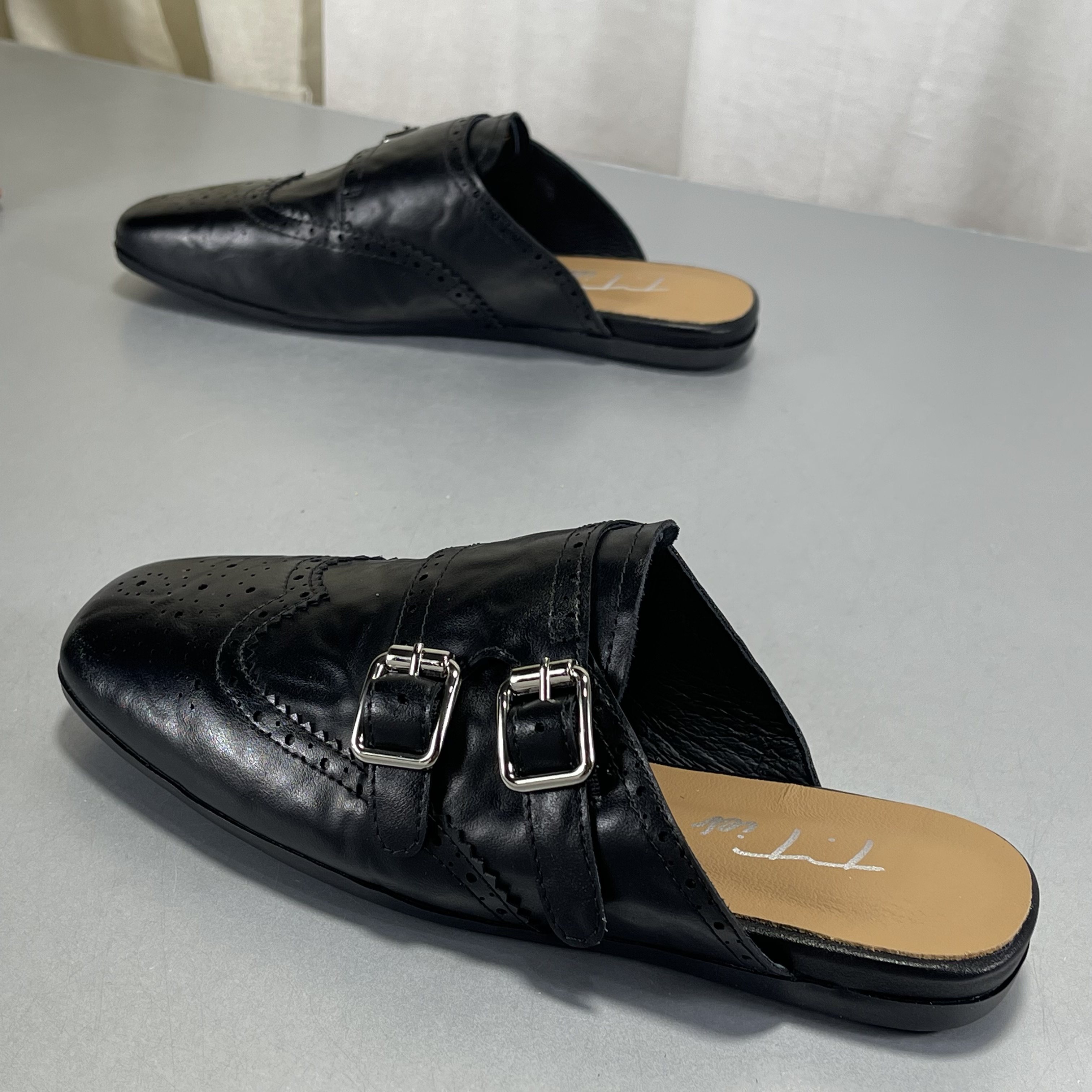 英伦风雕花穆勒鞋牛皮2026新款外穿一脚蹬包头半拖百搭平底懒人鞋,女鞋,其他拖鞋,淘宝优惠券,粉丝福利购,淘宝优惠卷