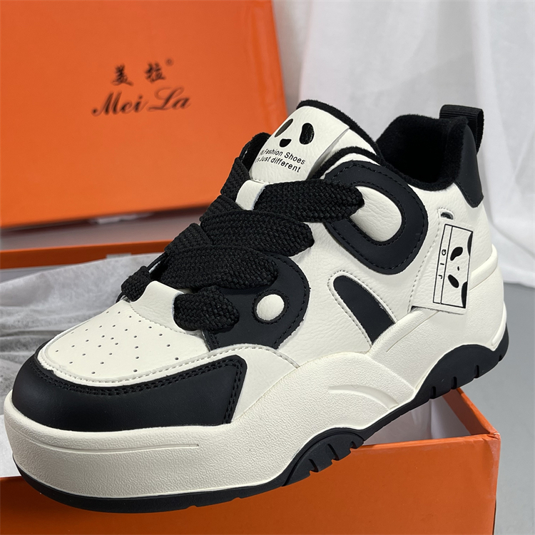 头层牛皮小白鞋女厚底加绒运动鞋百搭舒适真皮老爹鞋得训鞋棉鞋子