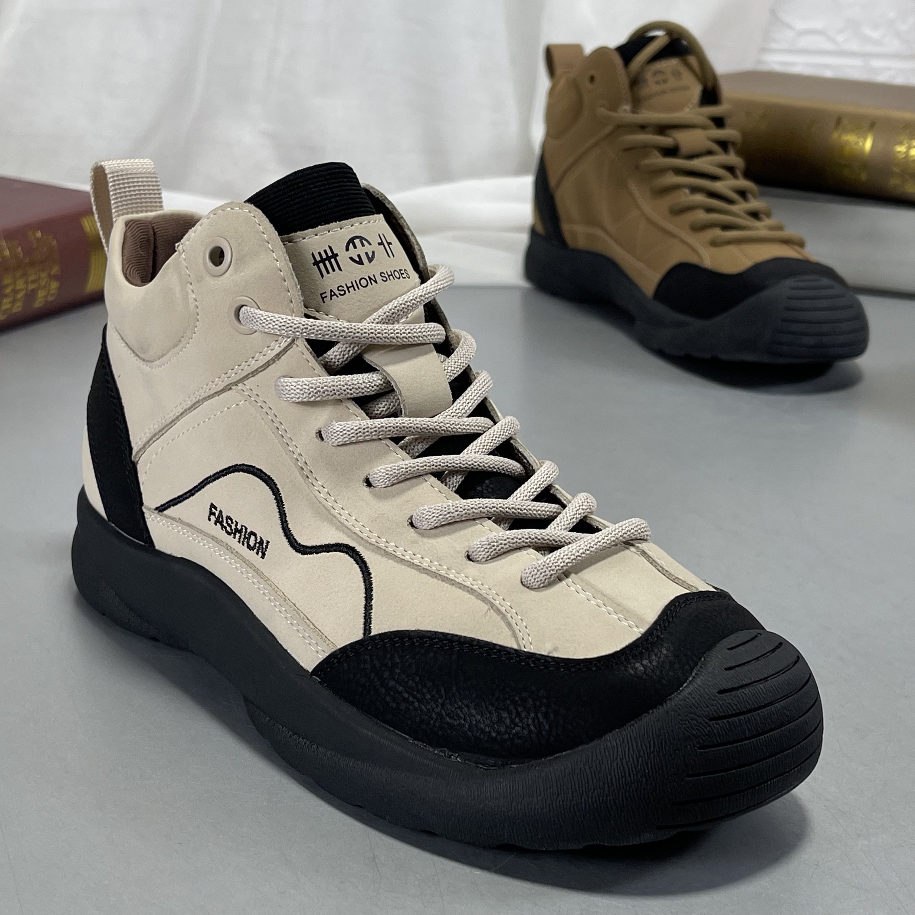 专柜正品得训鞋牛皮丑萌复古老爹鞋女休闲鞋户外运动鞋真皮高帮鞋,女鞋,马丁靴,淘宝优惠券,粉丝福利购,淘宝优惠卷