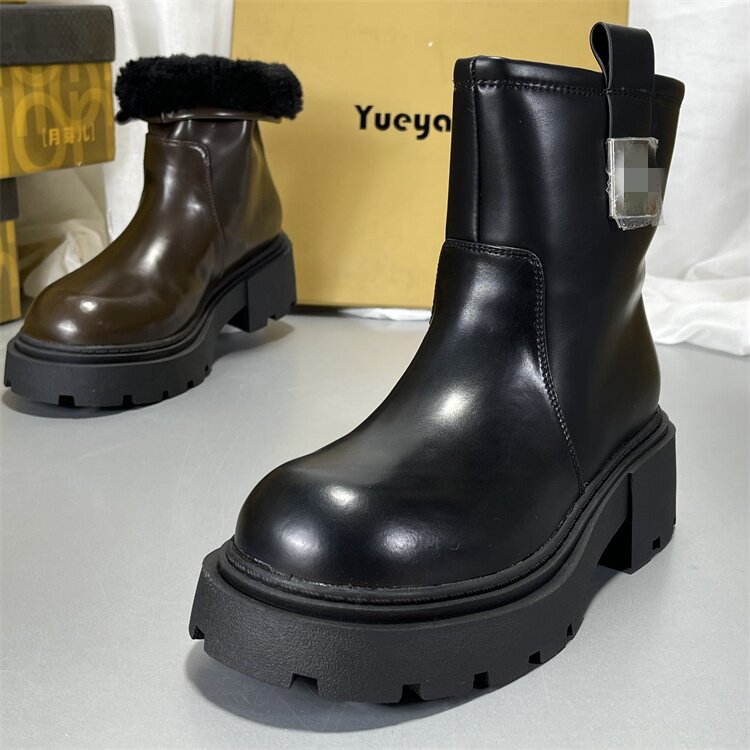 月芽儿雪地靴女头层牛皮2025冬季新款真皮增高厚底短靴加绒马丁靴,女鞋,时尚雪地靴,淘宝优惠券,粉丝福利购,淘宝优惠卷