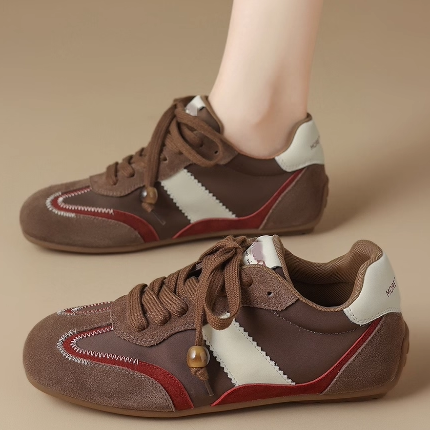 真皮复古德训鞋女2025春秋拼色鞋子女鞋阿甘鞋美拉德休闲鞋运动鞋,女鞋,德训鞋,淘宝优惠券,粉丝福利购,淘宝优惠卷