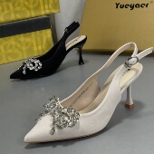 撤柜法式 重工包头凉鞋 仙女风水钻宴会后空单鞋 月芽儿正品 尖头凉鞋