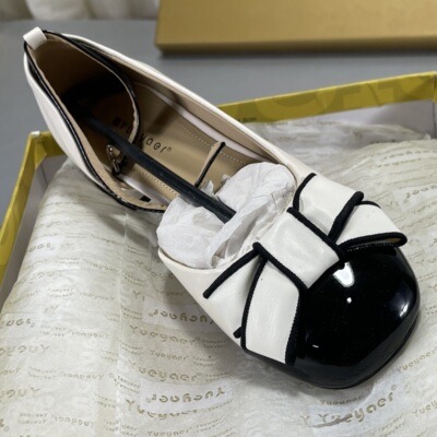 品牌女鞋真皮小香风浅口单鞋法式低跟真皮配裙子春夏百搭工作鞋女