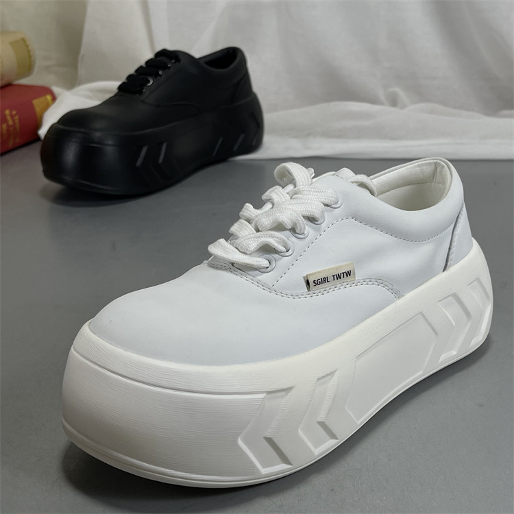 专柜正品牛皮厚底饼干丑萌运动小白鞋女休闲板鞋百搭学生系带单鞋,女鞋,时尚休闲鞋,淘宝优惠券,粉丝福利购,淘宝优惠卷