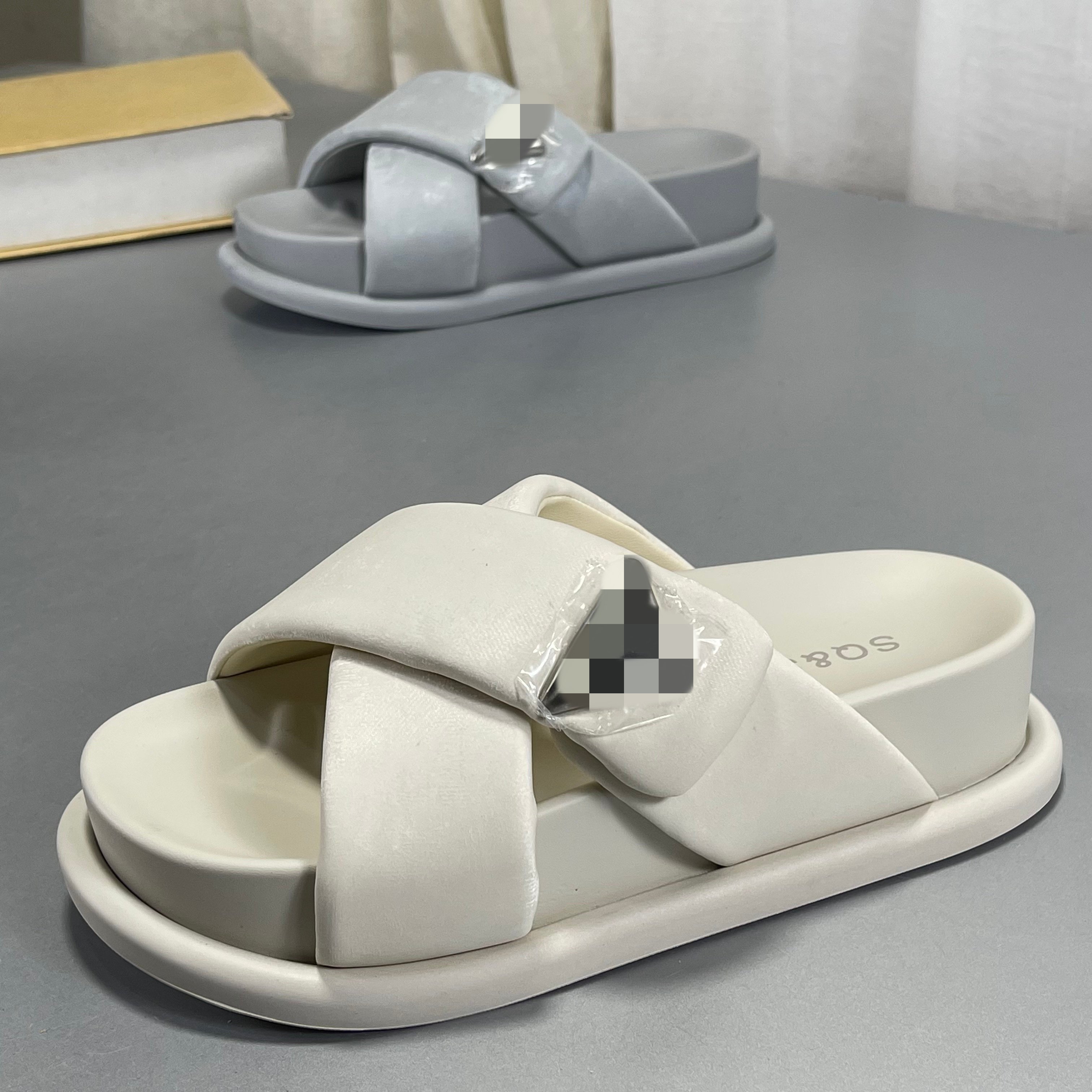 牛皮版复古勃肯拖鞋女2026夏季新款超火交叉带一脚蹬平底外穿凉鞋,女鞋,其他拖鞋,淘宝优惠券,粉丝福利购,淘宝优惠卷