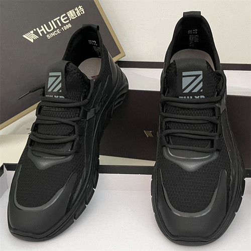 专柜正品男鞋透气网面2025夏季新款轻便透气软底真皮垫休闲运动鞋